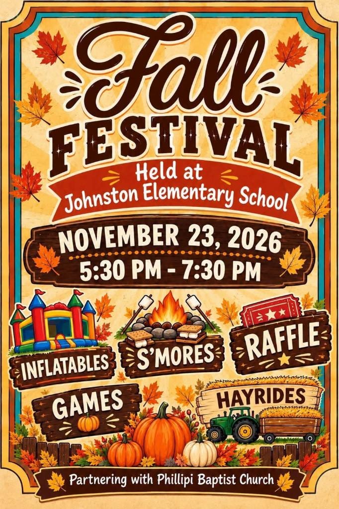 Fall Festival at Johnston Elementary School – November 23, 2026