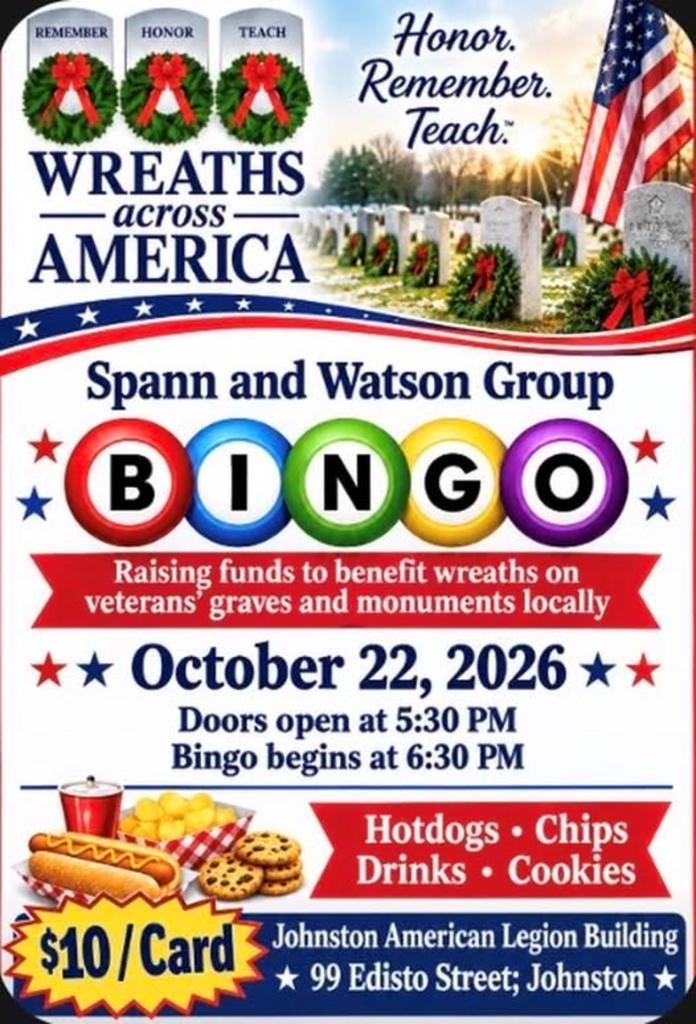 Wreaths Across America Bingo Fundraiser